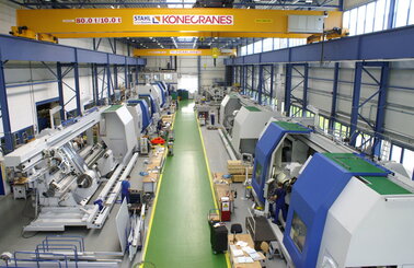 Auf diesem Bild ist die Montagehalle von NILES-SIMMONS Industrieanlagen aus Chemnitz zu sehen